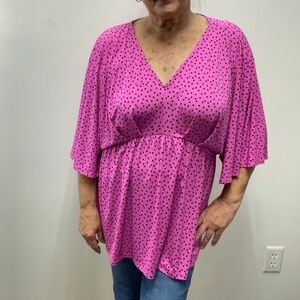 Pink Polka Dot Women's Top dear Scarlett